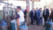 محافظ دمياط يتفقد محطة تعبئة الغاز ويوجه بتكثيف الحملات الرقابية