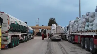 القافلة الـ185 من المساعدات الإنسانية تتوجه إلى غزة