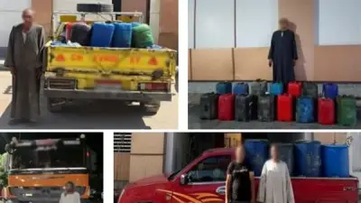 ضبط 2700 لتر مواد بترولية قبل بيعها بالسوق السوداء في أسوان والأقصر
