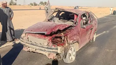 فرشوط تشيع 3 شباب لقوا حتفهم في حادث انقلاب سيارة مأساوي بقنا