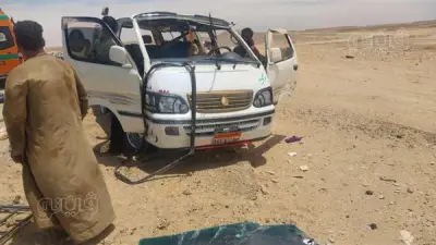 إصابة 3 أشخاص في حادث تصادم بطريق أبو سمبل بأسوان