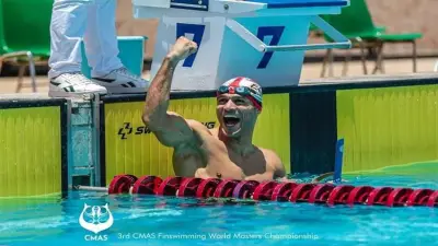 وليد فؤاد أول مصري يحقق 3 ذهبيات في بطولة سباحة الماسترز العالمية