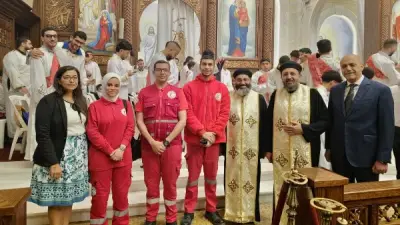 الهلال الأحمر المصري يرفع الاستعدادات لتأمين احتفالات عيد القيامة في 440 كنيسة