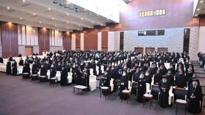 البابا تواضروس يلتقي 575 راهبًا في لقاء روحي حول هوية الراهب وعرض فيلم أكاديمية مارمرقس