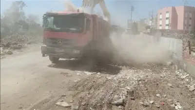 حملة نظافة مكثفة في المنصورة ترفع 600 طن من المخلفات الصلبة بطريق المنصورية