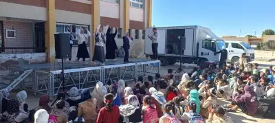 إبداعات الطلاب تزين ختام القافلة الثقافية بمدرسة أبو شروف بسوهاج