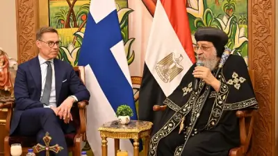 البابا تواضروس يؤكد استمرار دعوته لإيقاف الحروب ويستقبل الرئيس الفنلندي في القاهرة