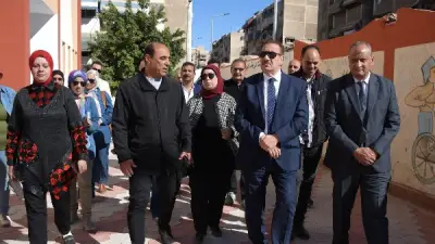 محافظ بورسعيد يتفقد الانتهاء من تطوير مدرسة الزهراء بمنطقة الحزب في بورفؤاد