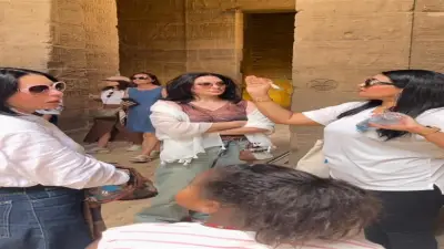 نجمات مهرجان أسوان يزرن معبد فيلة في جولة سياحية ممتعة