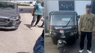 القبض على سائق توك توك صدم سيارة سيدة بالإسكندرية