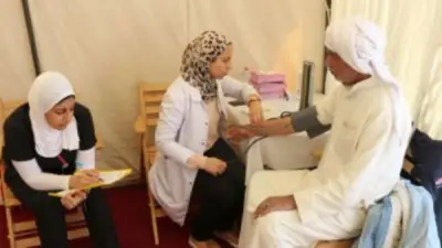 قافلة طبية مجانية في كوم الأطرون بطوخ اليوم