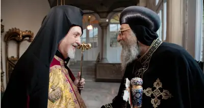 تواضروس يدعو البابا برثلماوس لزيارة مصر لتعزيز الوحدة المسيحية