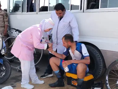 الرعاية الصحية تشارك في تأمين بطولة الجمهورية للدراجات