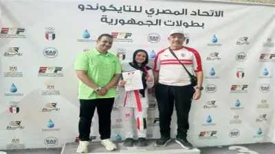 ابنة كفر الشيخ روز الغرباوي تحصد برونزية الجمهورية للتايكوندو