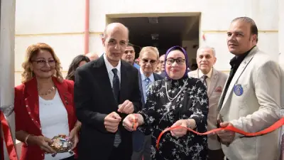 افتتاح معرض الملابس الخيري لطلاب جامعة بني سويف بالتعاون مع روتاري