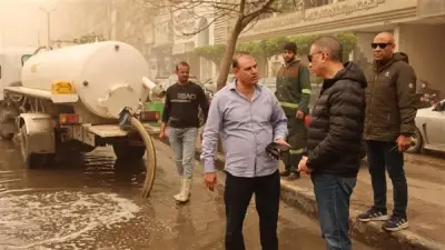 محافظ الجيزة يتفقد عمليات شفط مياه الأمطار لضمان انسيابية الحركة المرورية