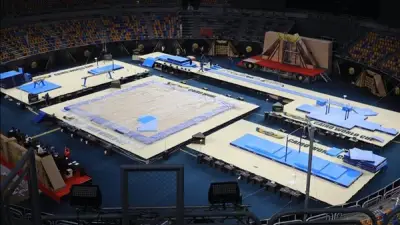 استاد القاهرة يلمع بأجهزة أولمبية استعدادًا لاستضافة كأس العالم للجمباز الفني