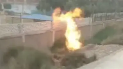 الحماية المدنية بأسيوط تسعى للسيطرة على حريق خط غاز طبيعي في منطقة الأزهر