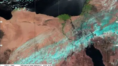 الأرصاد الجوية: غطاء سحابي وأمطار خفيفة على مناطق واسعة ورمال مثارة بالصعيد