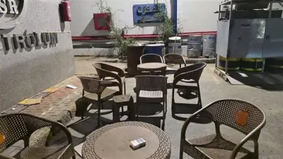 مقهى يتخفى داخل محطة بنزين في القليوبية هرباً من قرارات الحظر