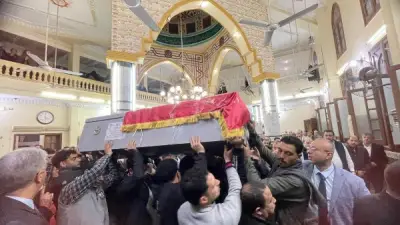 وزير البترول ومحافظ الدقهلية يشيعان جثمان شهيد الواجب حسام صادق خليفة