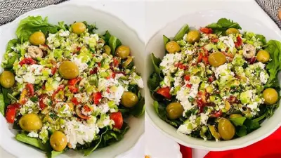 سلطة الجبنة القريش: وجبة صحية غنية بالبروتين وسهلة التحضير في دقائق