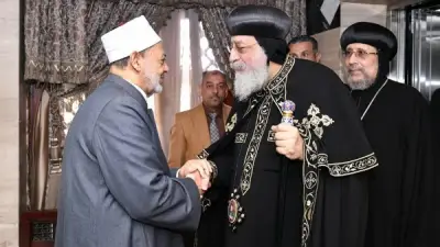 البابا تواضروس لشيخ الأزهر: تلاحم المسلمين والمسيحيين في مصر نموذج حضاري فريد