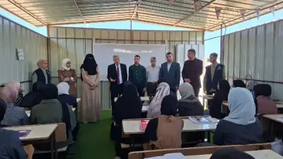 وفد المعاهد الأزهرية بغزة يزور منظمة علماء بلا حدود في خان يونس لتعزيز التعاون التعليمي