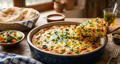 طريقة تحضير صينية العجة بالخضروات والجبن في خطوات سهلة وسريعة