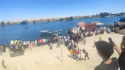 إنقاذ نهرى بسوهاج ينتشل جثث ضحايا حادث عبارة الشورانية بعد ساعتين من البحث