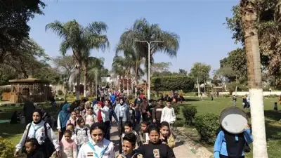 زحام واحتفالات جماهيرية في حدائق القناطر الخيرية بمناسبة شم النسيم