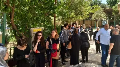 تشييع جثمان والد زوجة الفنان سيد رجب من مسجد أسد بن فرات بالدقي