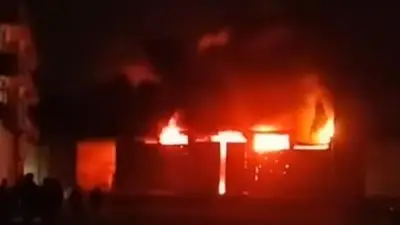 السيطرة على حريق هائل في مخزن جاملون بالقناطر الخيرية بعد تدخل قوات الحماية المدنية