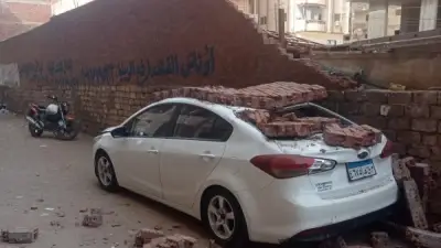 استجابة سريعة في المنوفية: سقوط سور على سيارة دون إصابات وتدخل فوري للحي