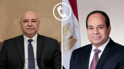 الرئيس السيسي يتلقى اتصالاً هاتفياً من نظيره اللبناني العماد جوزيف عون
