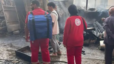 الهلال الأحمر يوجه فرق الاستجابة للطوارئ لمساندة الحماية المدنية في حريق مدينة نصر