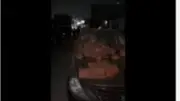 سقوط طوب من سيارة نقل يُتلف سيارة ملاكي بالمقطم وضبط السائق المخالف