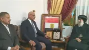 محافظ شمال سيناء يزور بطريركية الأقباط لتهنئتهم بعيد القيامة المجيد