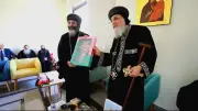 الأنبا مينا يشارك في احتفال عيد القيامة مع البابا تواضروس بمركز لوجوس البابوي