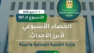 حصاد أسبوعي لأنشطة وزارة التنمية المحلية والبيئة في الفترة من 1 إلى 7 مايو 2026
