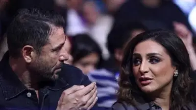 10 صور تثير الجدل حول أنغام بعد ظهورها مع أحمد عز في حدث رياضي بالأهرامات