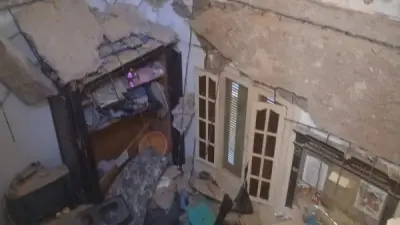 انهيار جزئي بعقار في محرم بك بالإسكندرية وقرار ترميم منذ 14 عامًا