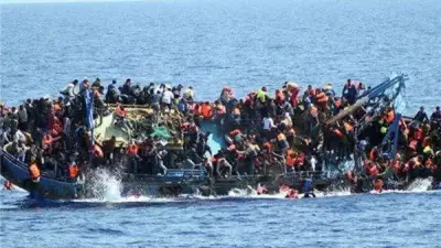 انتشال 17 جثة متحللة من مركب هجرة غير شرعية غارق غرب سيدي براني بمطروح
