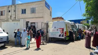 الكشف الطبي على 1856 مواطنا في قافلة طبية بدمياط