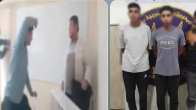 القبض على 3 طلاب تعدوا بالضرب على مدرس في القليوبية
