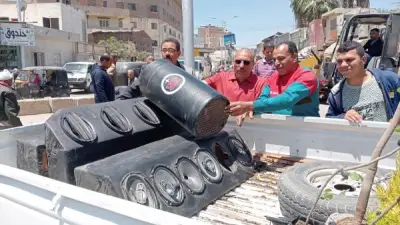 حملة بالدقهلية تضبط 40 قطعة صوتية وتصادرها في السنبلاوين