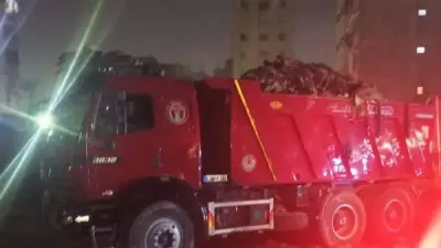 رفع 650 طن مخلفات من أرض الرخام بالمنيرة الغربية في الجيزة