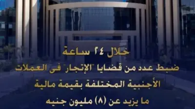 ضبط 8 ملايين جنيه في قضايا اتجار بالعملات الأجنبية خلال 24 ساعة