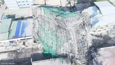 انهيار مبنى من 9 طوابق فوق عشرات العمال في الفلبين (فيديو)