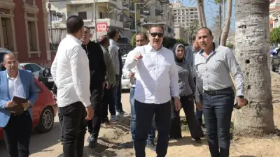محافظ بورسعيد يتفقد زراعة المسطح الأخضر بشارع صلاح سالم ويوجه بتوسيع الرقعة الخضراء